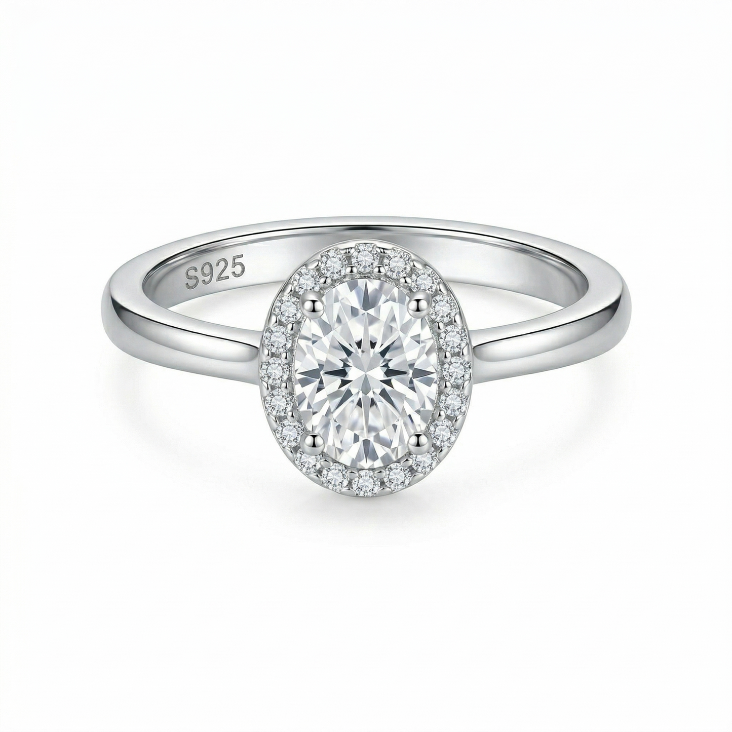 Anillo ATENIA de plata 925 con zirconia oval — Salenzo Colombia