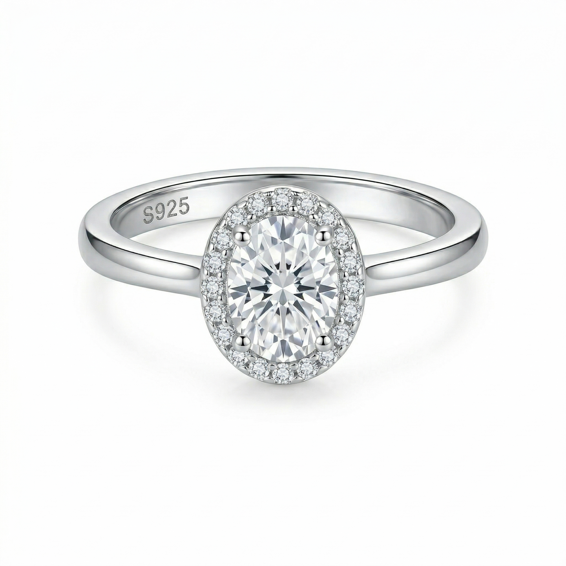 Anillo ATENIA de plata 925 con zirconia oval — Salenzo Colombia