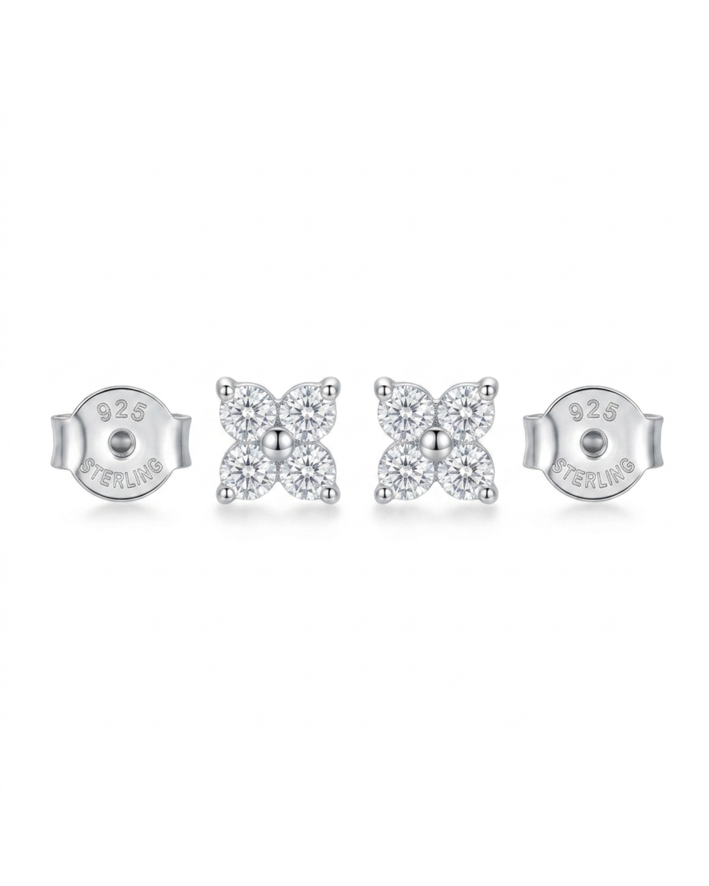 Aretes de plata 925 esterlina estilo minimalista — Salenzo Colombia