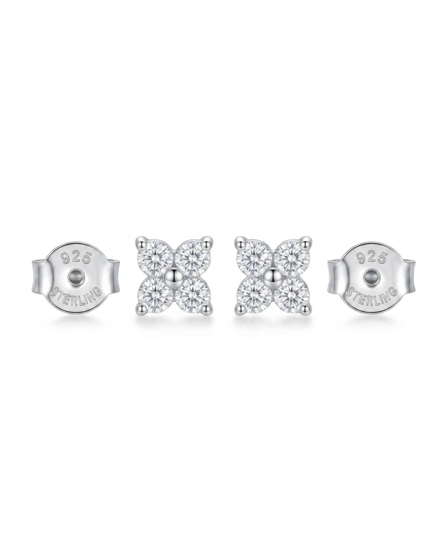 Aretes de plata 925 esterlina estilo minimalista — Salenzo Colombia