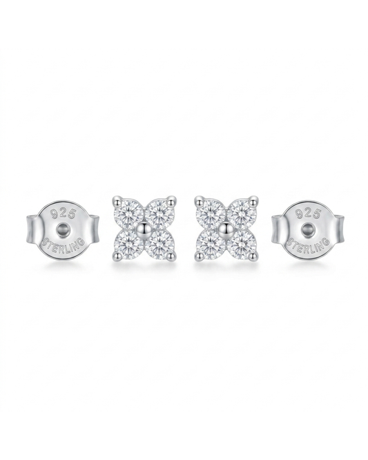 Aretes de plata 925 esterlina estilo minimalista — Salenzo Colombia