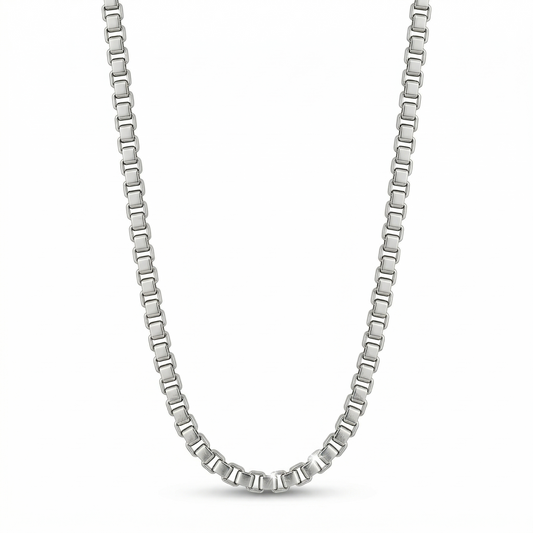 Collar LINO de plata 925 tejido veneciano — Salenzo Colombia