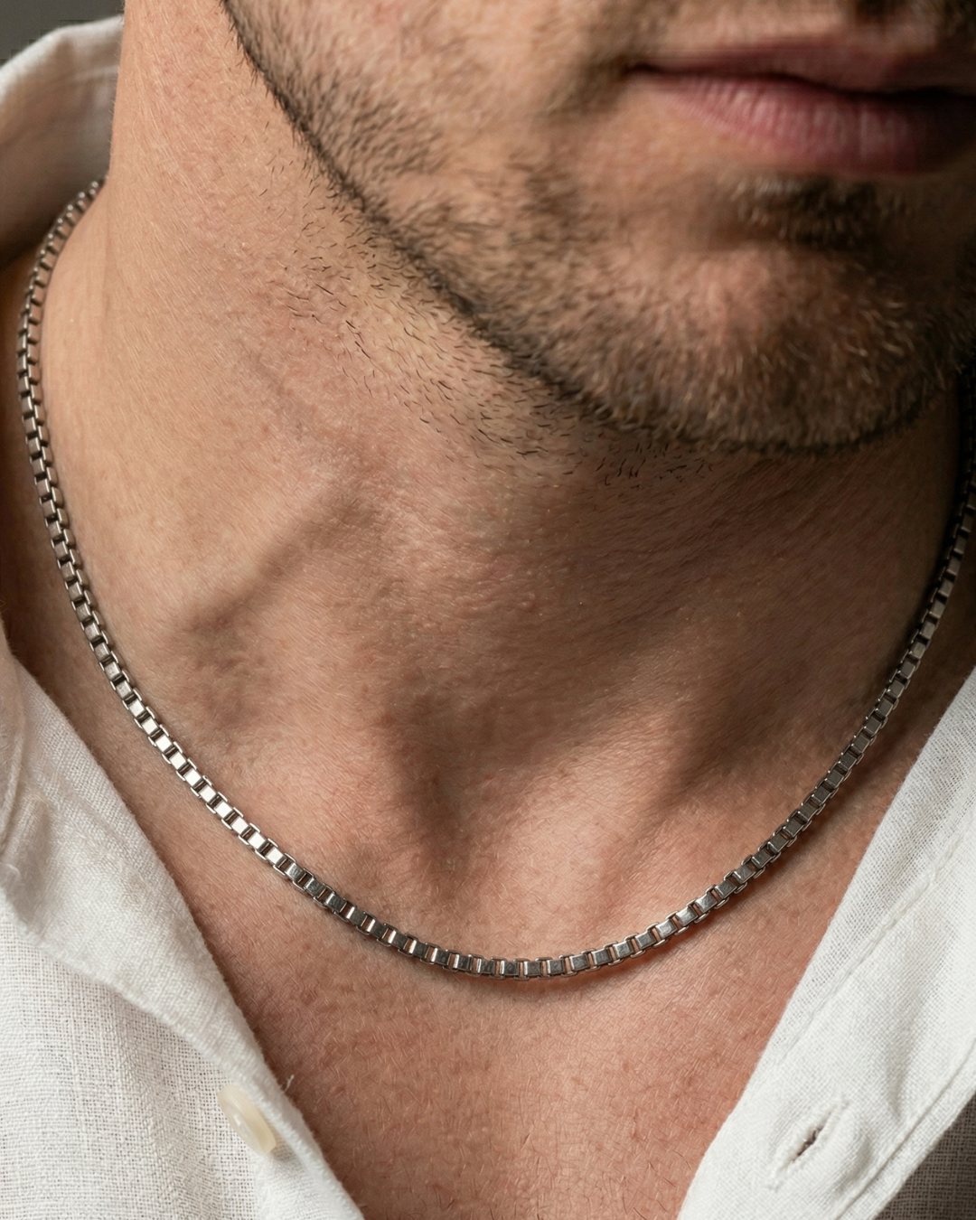 Collar de cadena veneciana en plata 925 esterlina — Salenzo Colombia